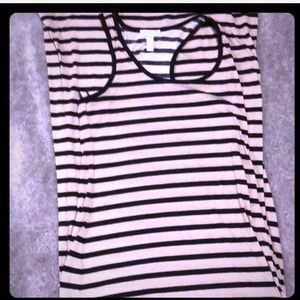 Black & Cream Stripped Maxi Dress